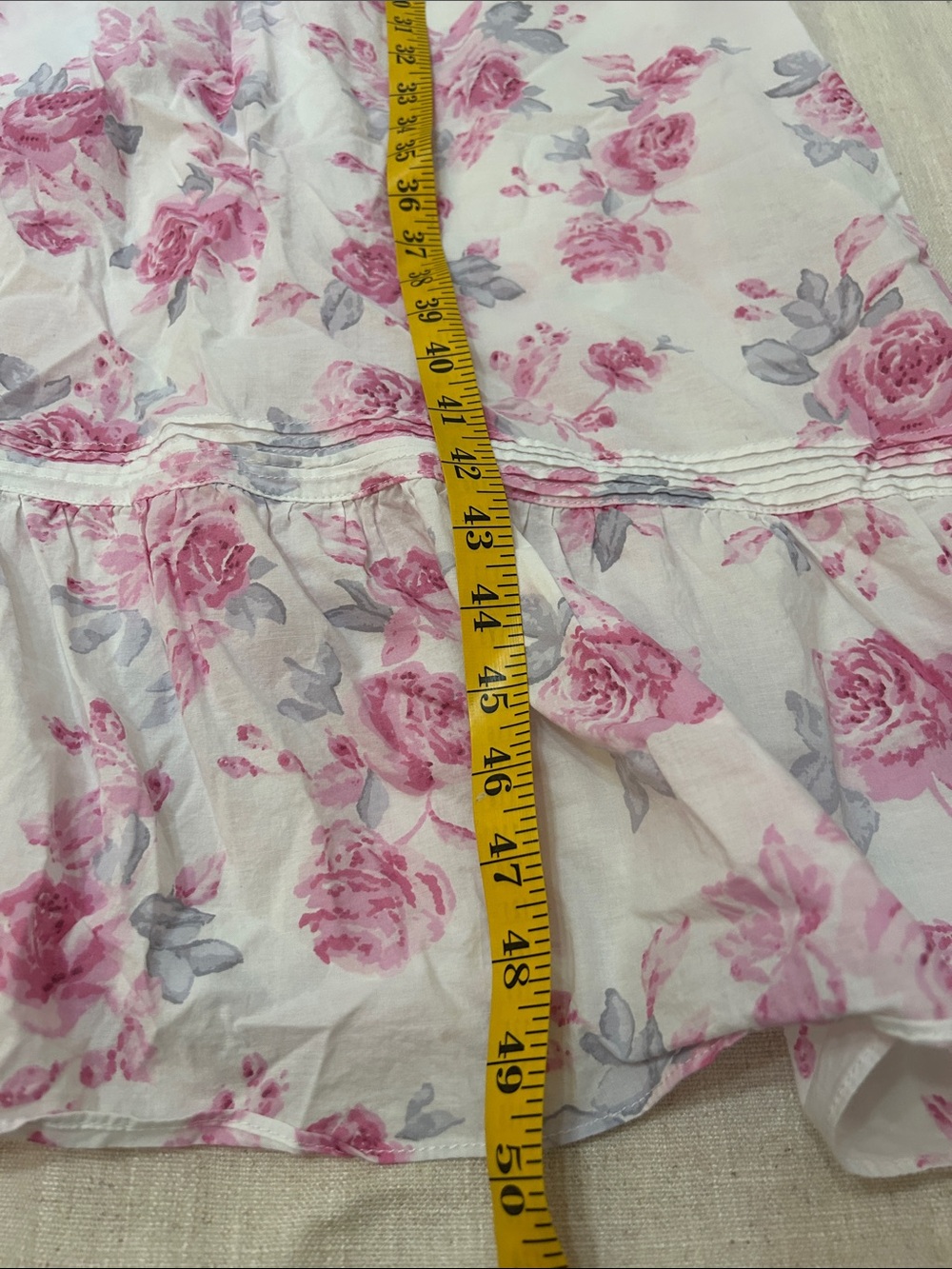 Eileen West Pink Floral Sleeveless Nightgown Size 2X Cottagecore Lace Ruffled - Picture 8 of 12